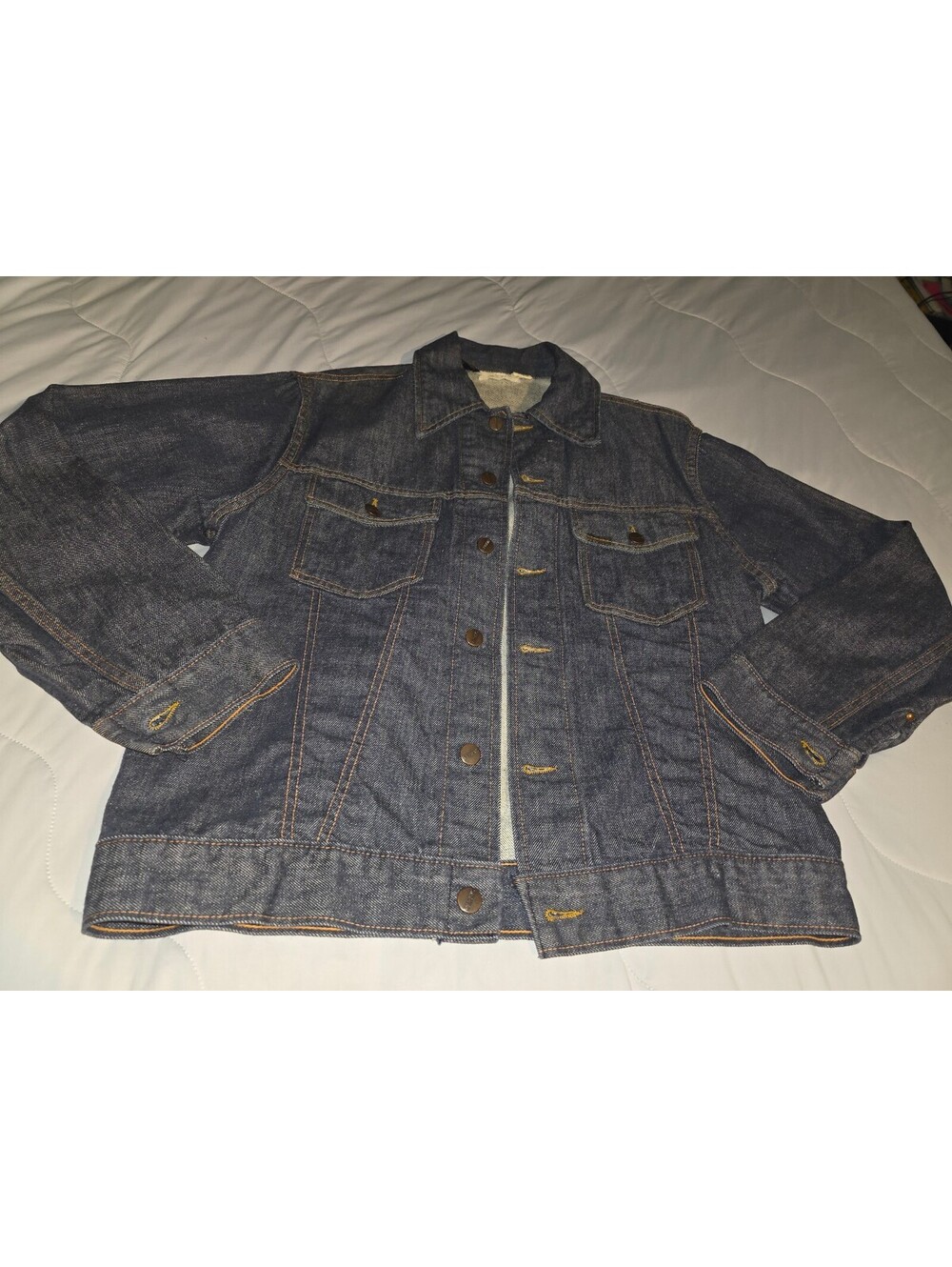 Vintage Sears Roebuck Denim Jacket Mens 40 Regular USA Made Trucker Jean Coat